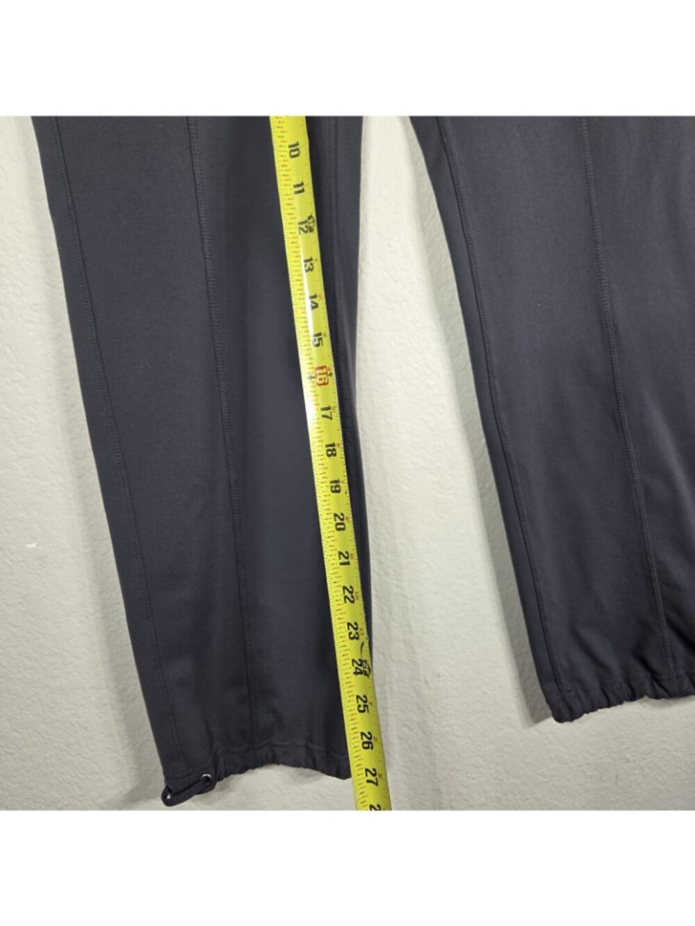 Athleta Metro Slouch XL Joggers Pants Black Drawstring Zip Pocket Dark Gray - Picture 15 of 16
